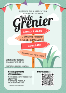 Affiche Évènement Vide Grenier Brocante Moderne Illustré Vert Coloré (3).png